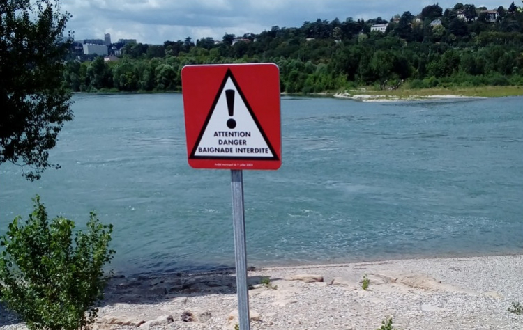 La baignade à La Feyssine est interdite